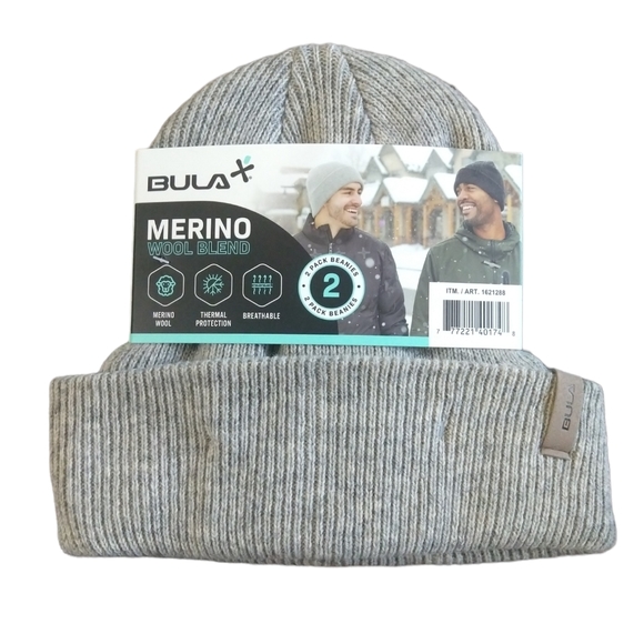 2 pack - Bula Merino Wool Beanies - Picture 5 of 5